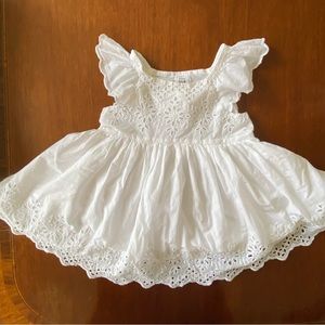 Gap Baby 12-18mos White eyelet dress. New without tags.